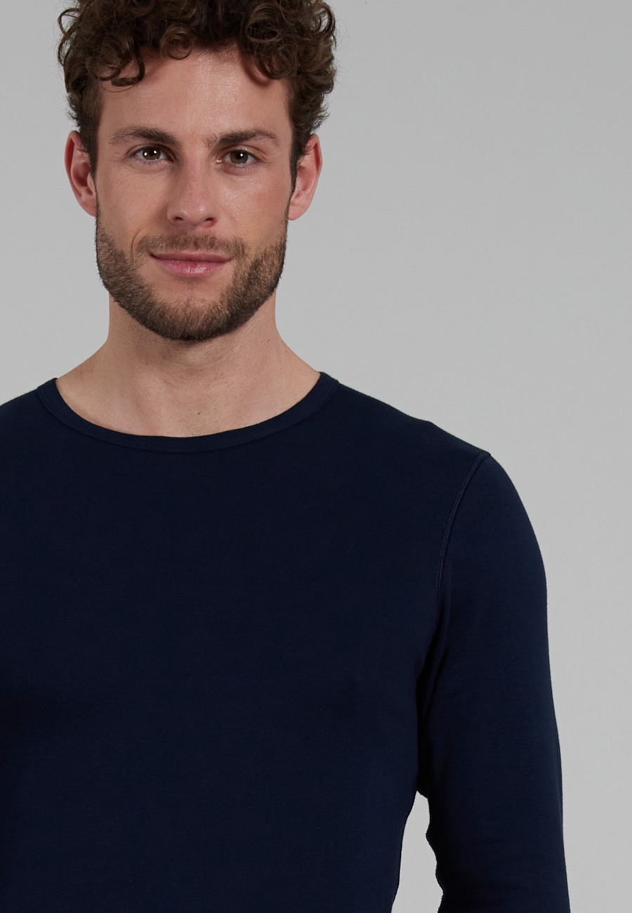 GÖTZBURG Herren Longsleeve blau uni