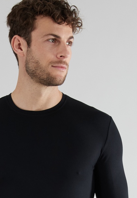 GÖTZBURG Herren Longsleeve schwarz uni