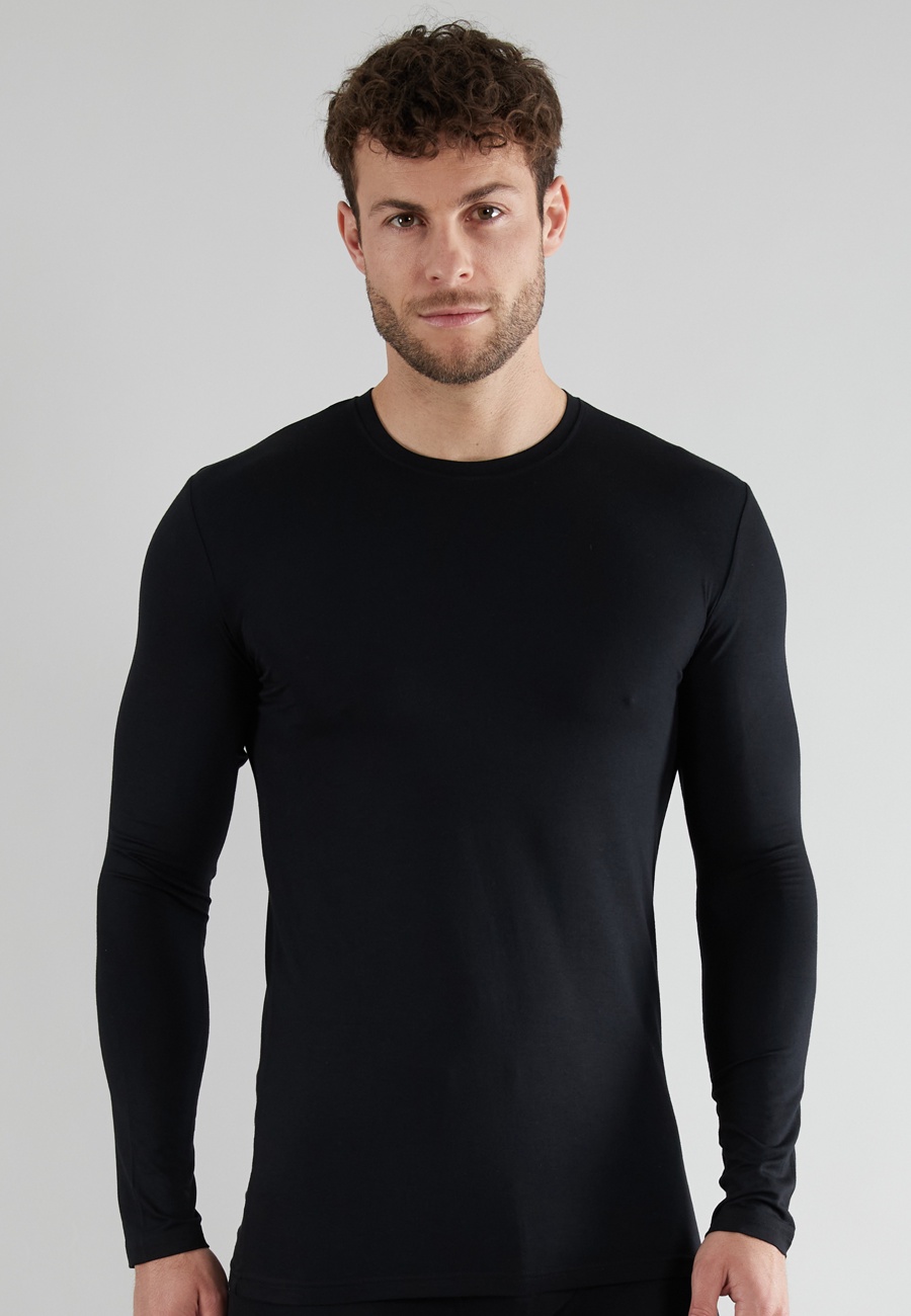 GÖTZBURG Herren Longsleeve schwarz uni