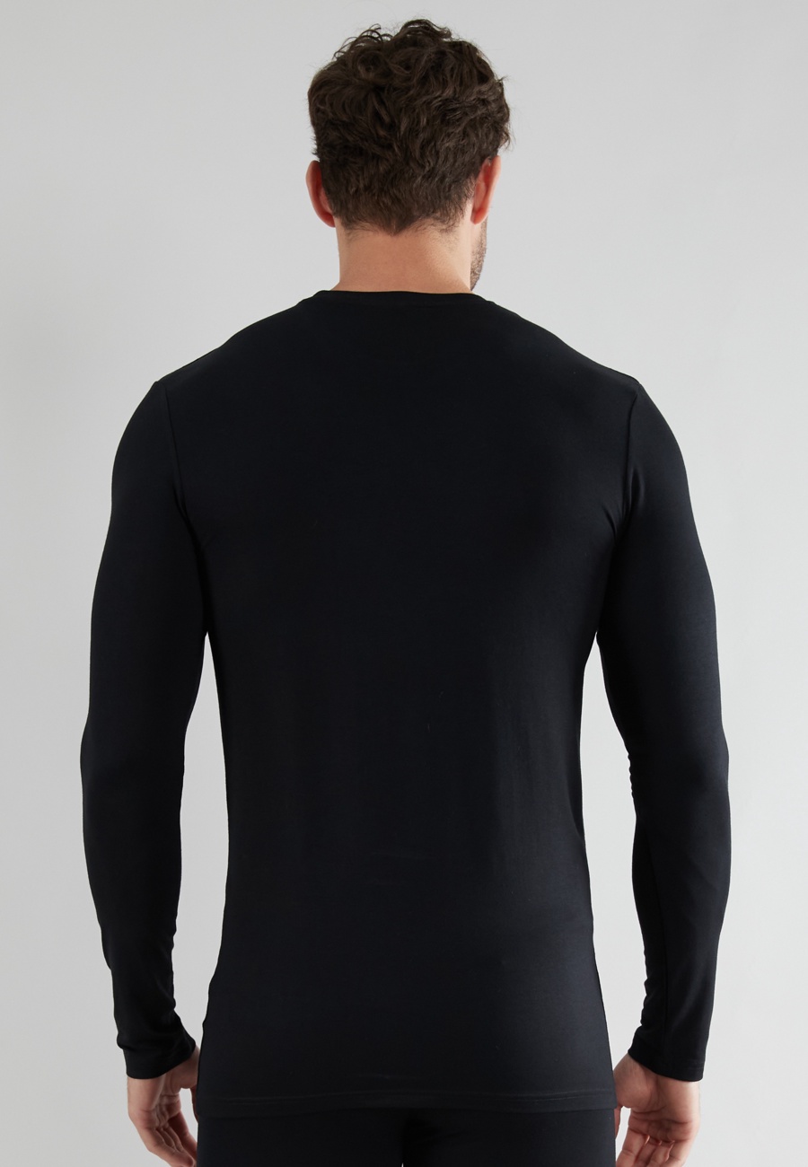 GÖTZBURG Herren Longsleeve schwarz uni