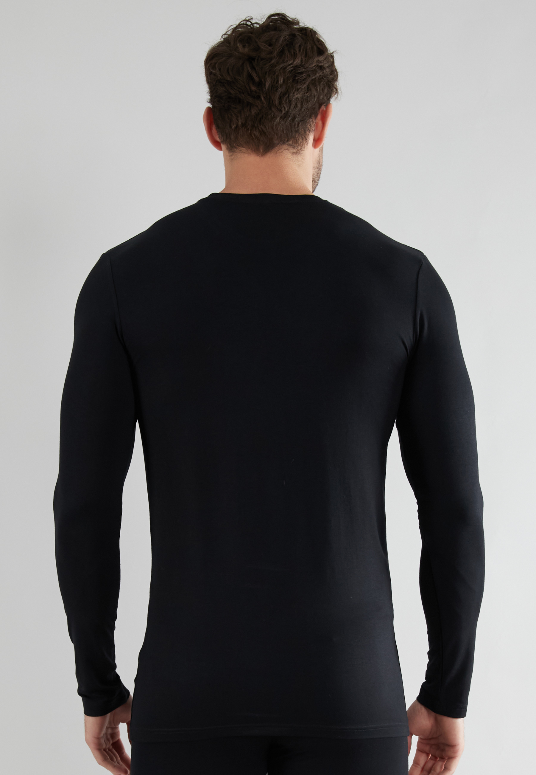GÖTZBURG Herren Longsleeve schwarz uni