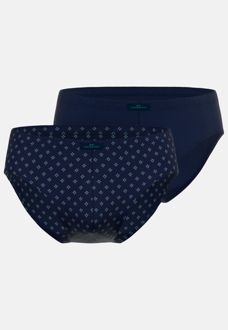 GÖTZBURG Herren Slip blau bedruckt 2er Pack