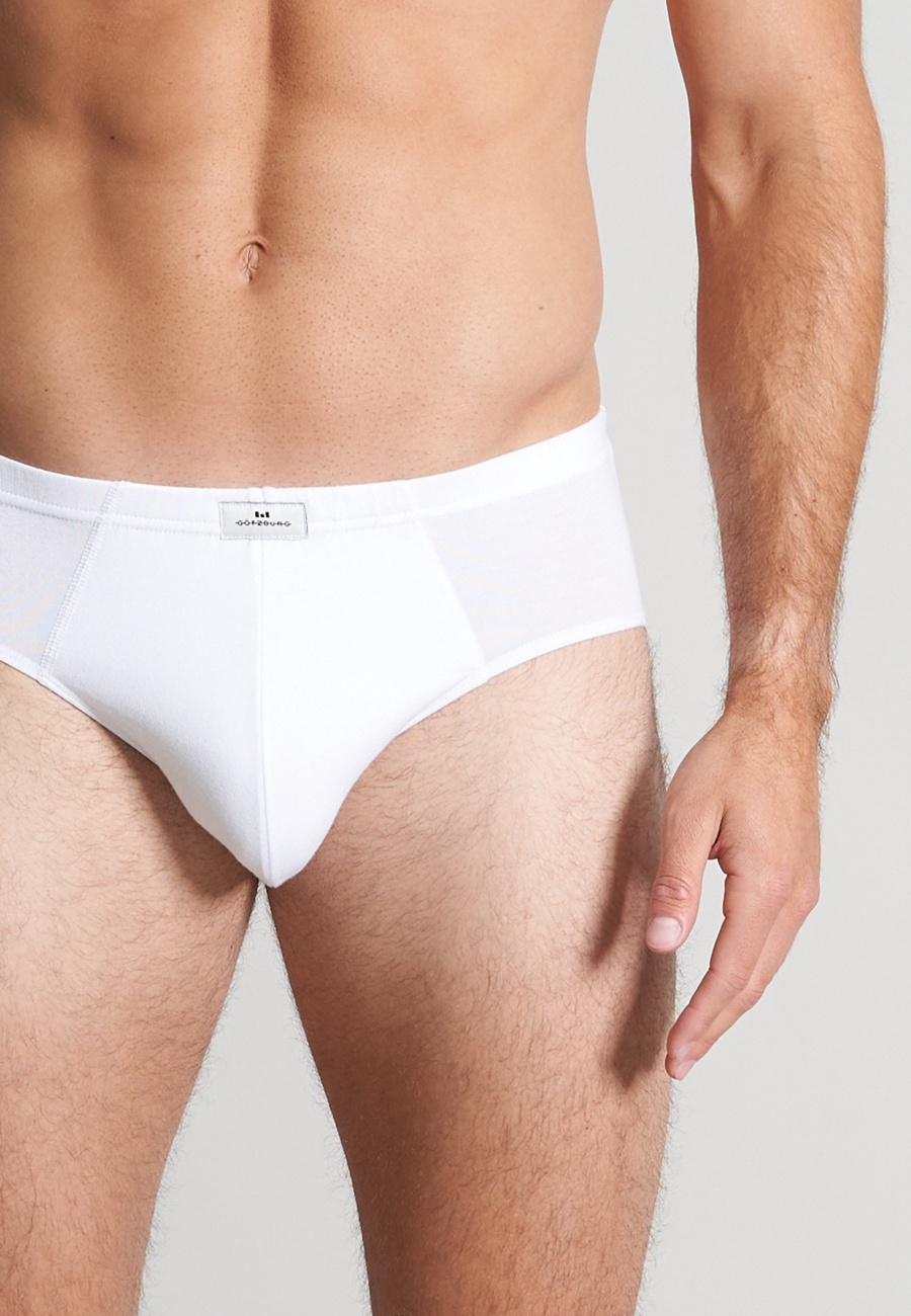GÖTZBURG Herren Slip weiß uni 2er Pack