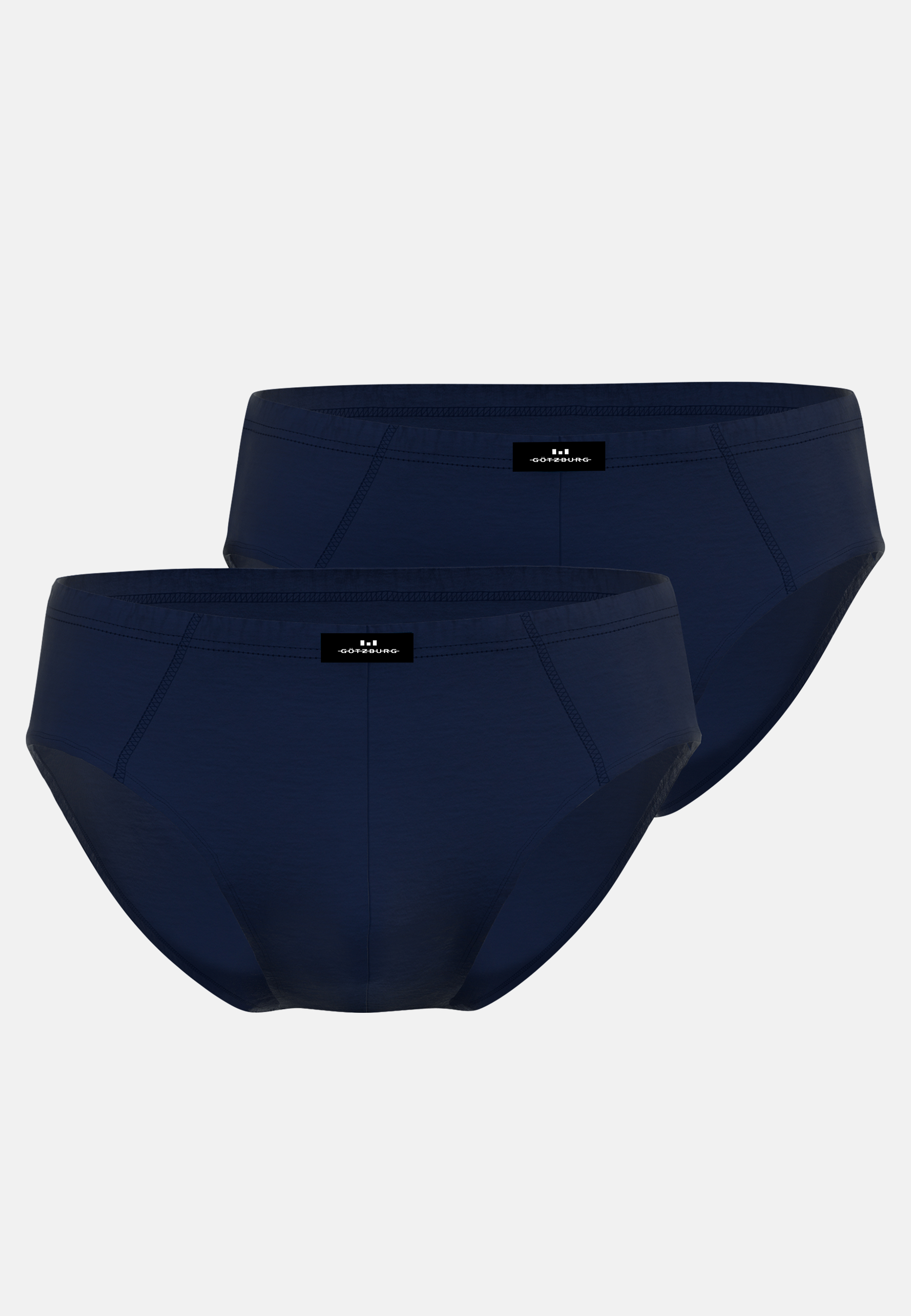 GÖTZBURG Herren Slip blau uni 2er Pack