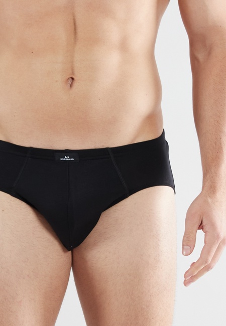 GÖTZBURG Herren Slip schwarz uni 2er Pack