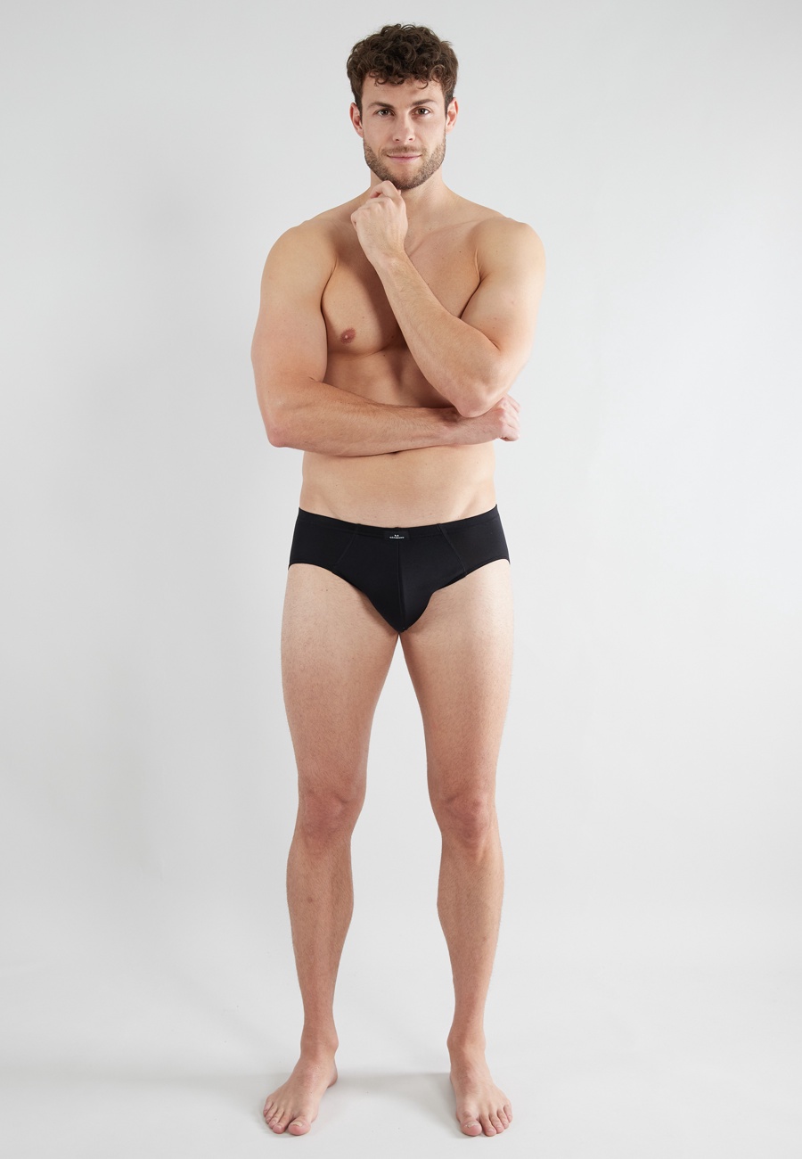 GÖTZBURG Herren Slip schwarz uni 2er Pack