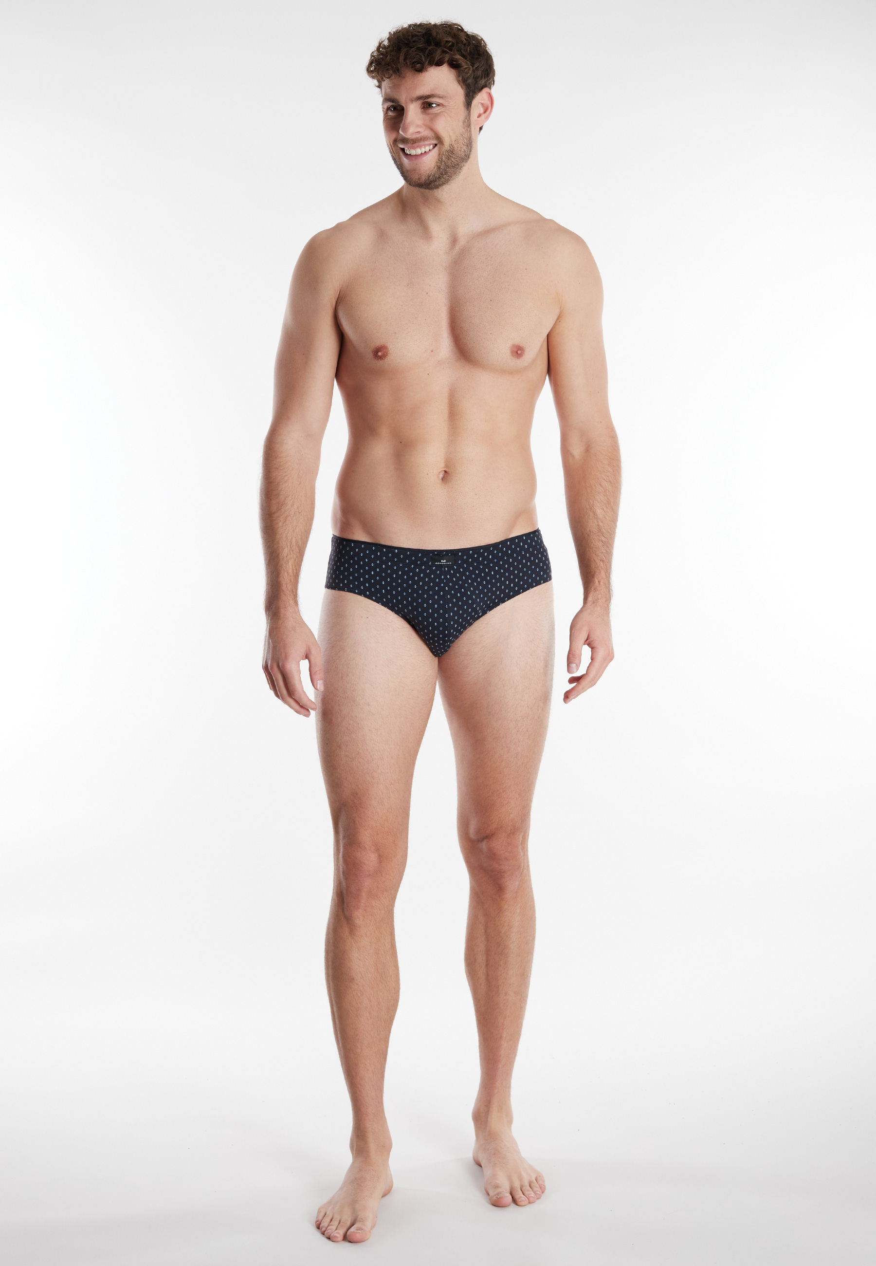 GÖTZBURG Herren Slip schwarz bedruckt