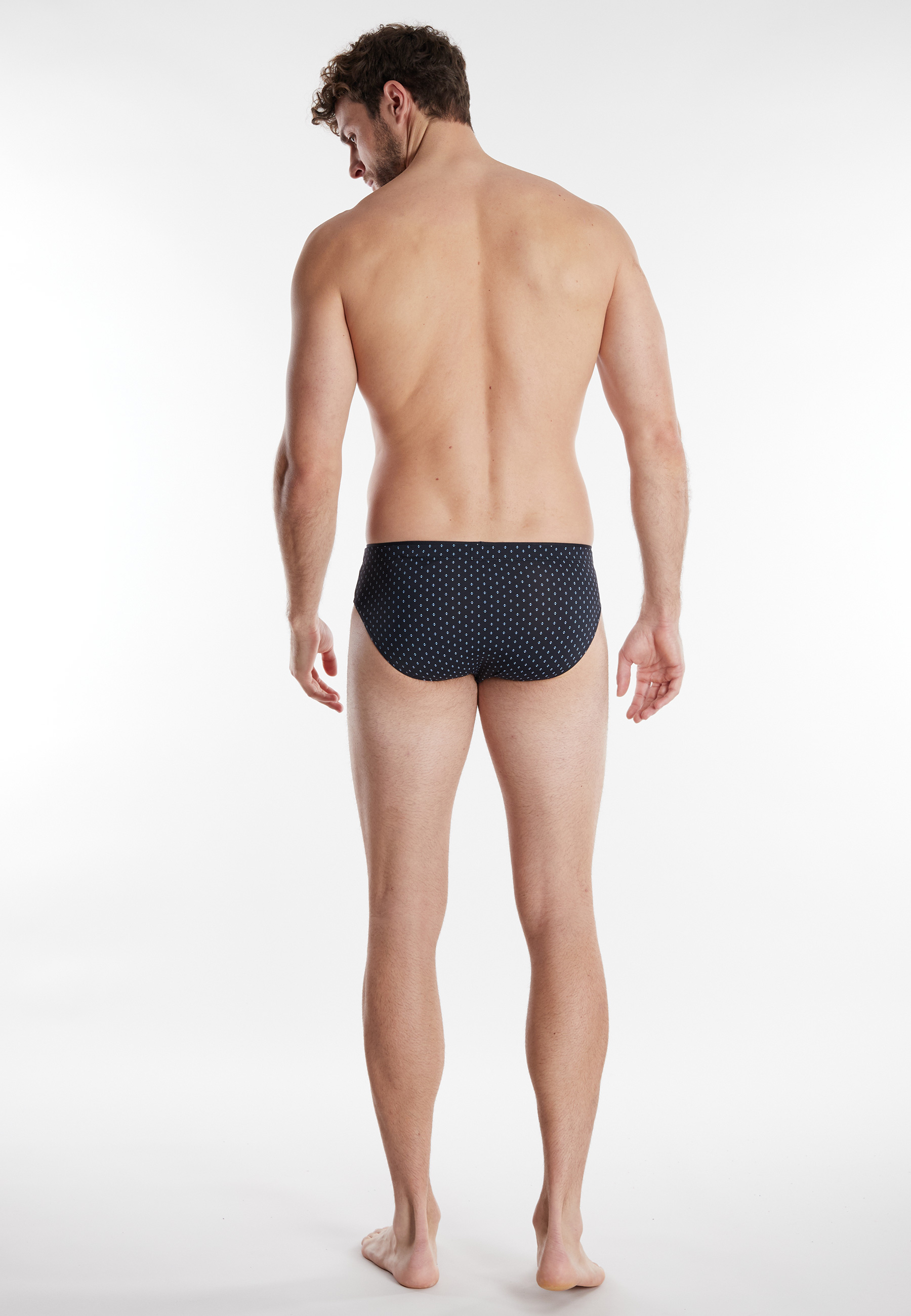 GÖTZBURG Herren Slip schwarz bedruckt