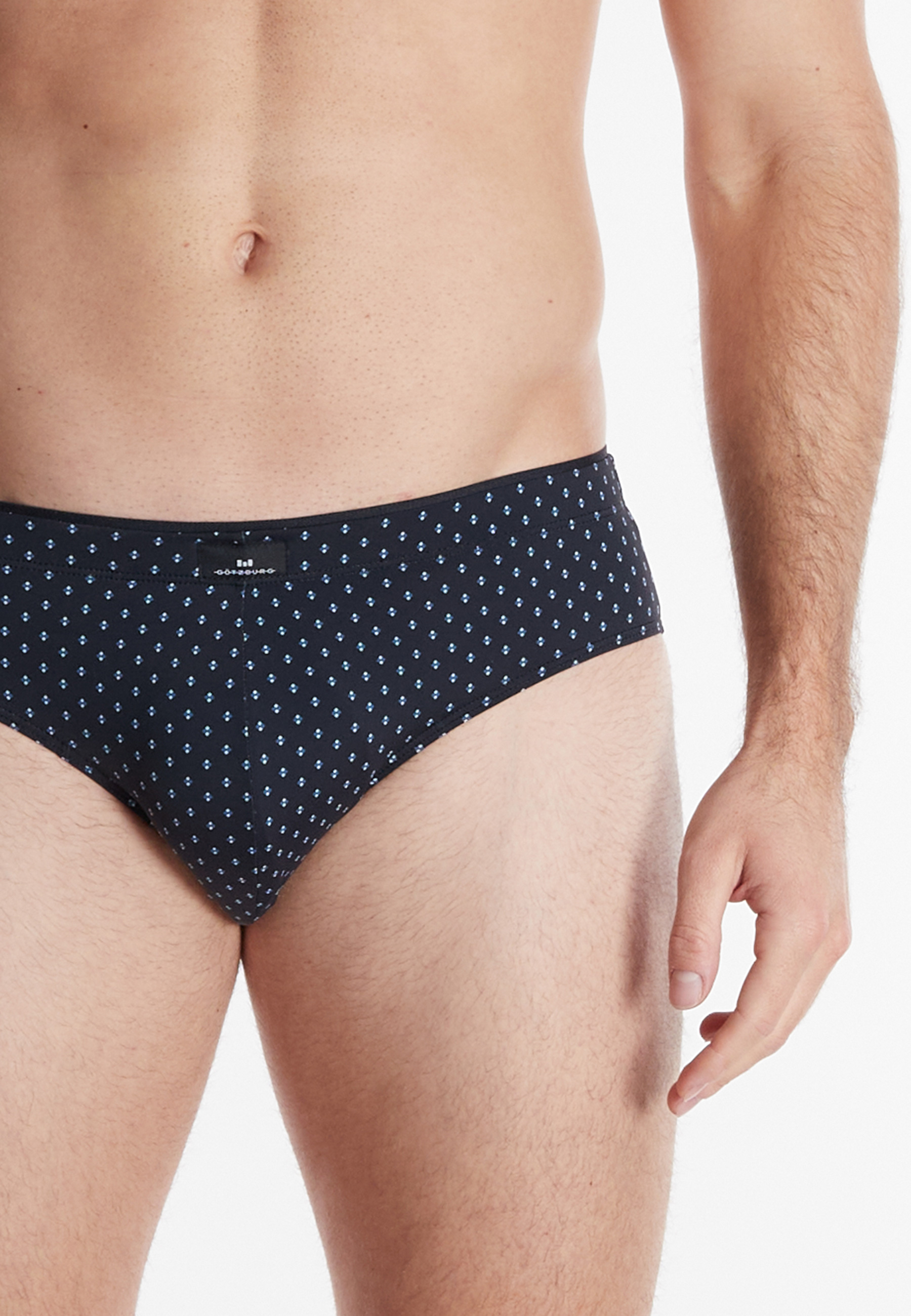 GÖTZBURG Herren Slip schwarz bedruckt