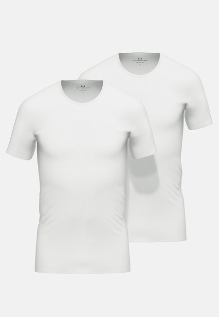 GÖTZBURG Herren Shirt weiß uni 2er Pack