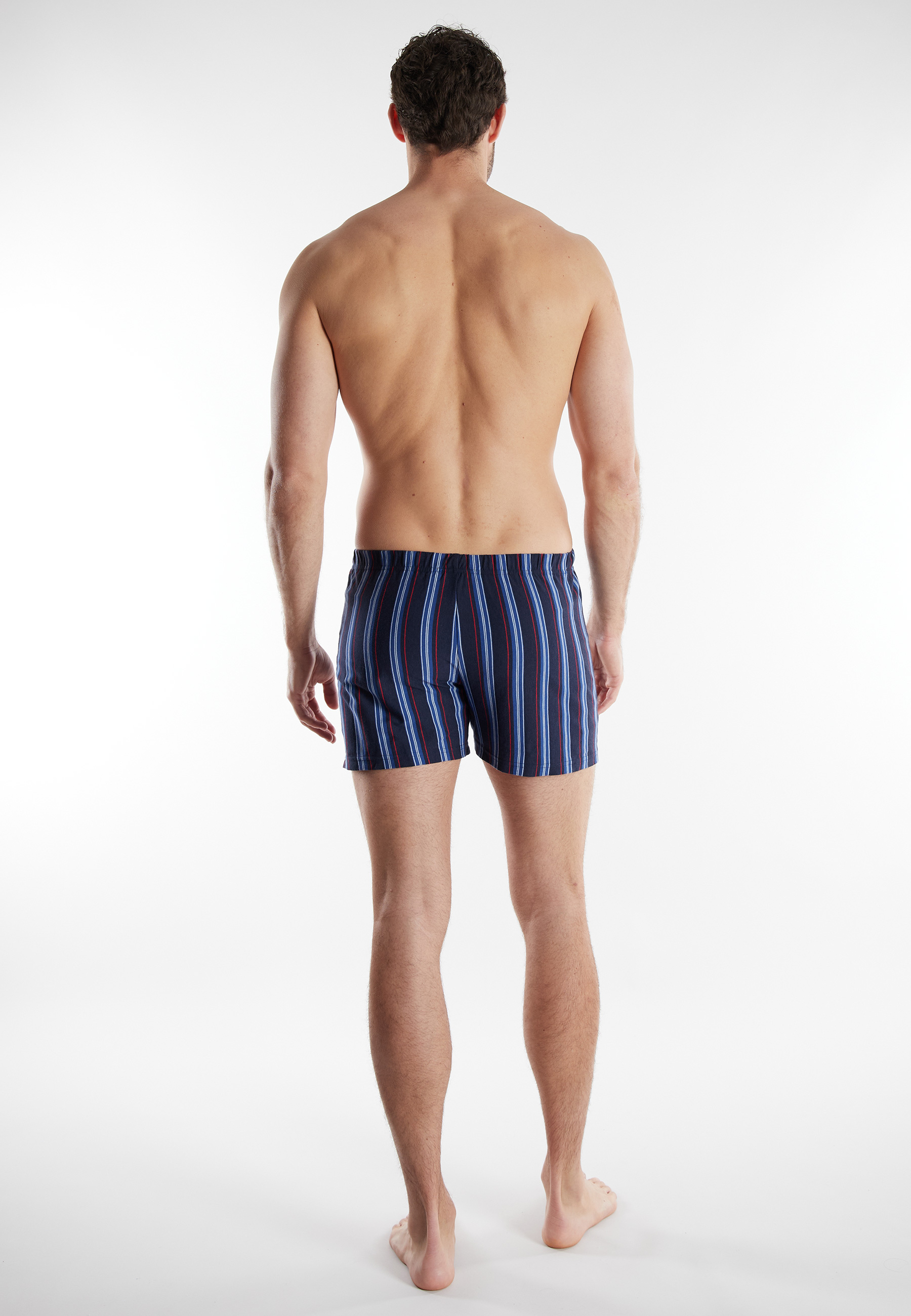 GÖTZBURG Herren Boxershort blau längsgestreift 2er Pack