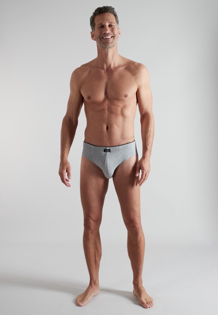 GÖTZBURG Herren Slip grau uni 2er Pack