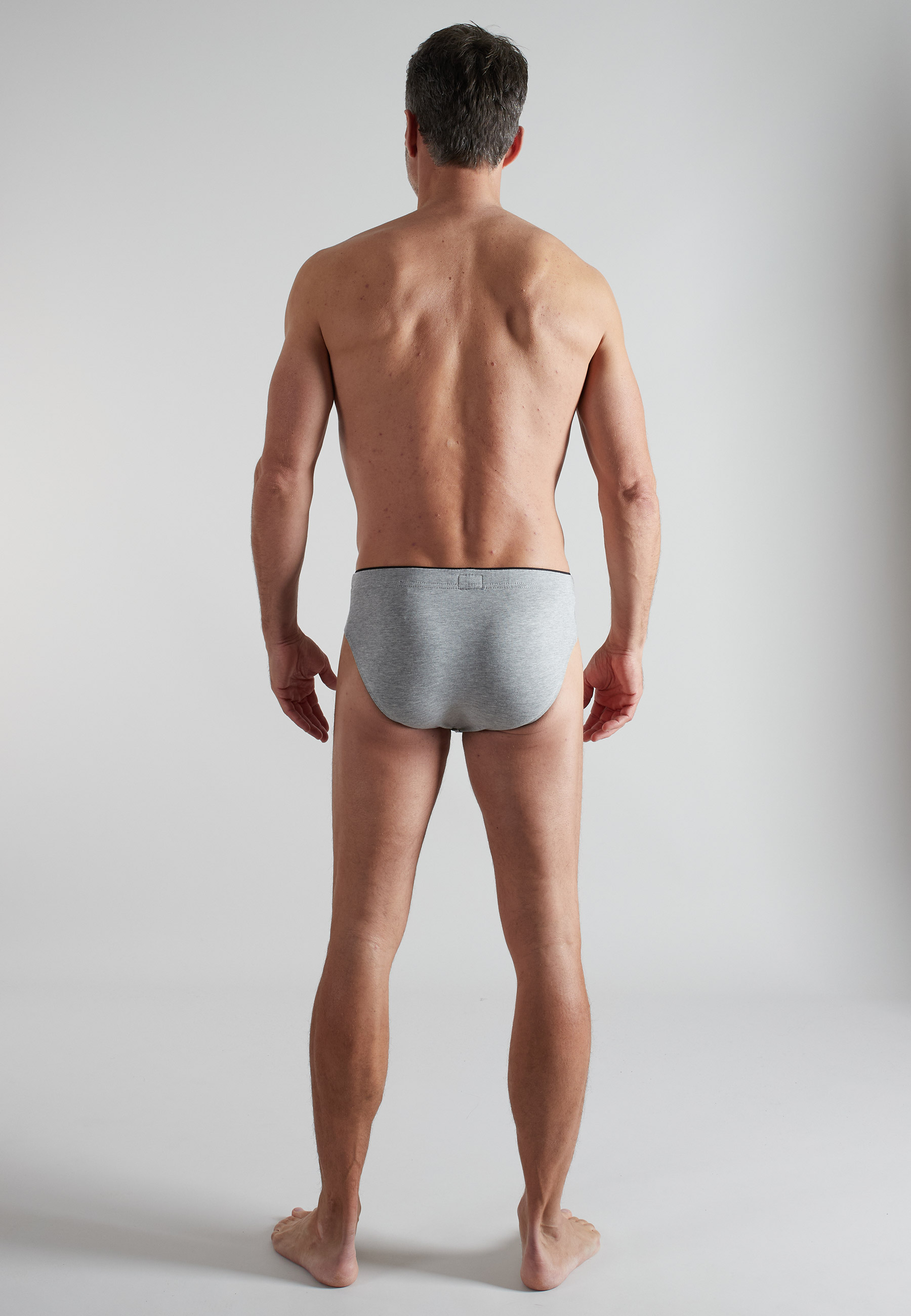 GÖTZBURG Herren Slip grau uni 2er Pack