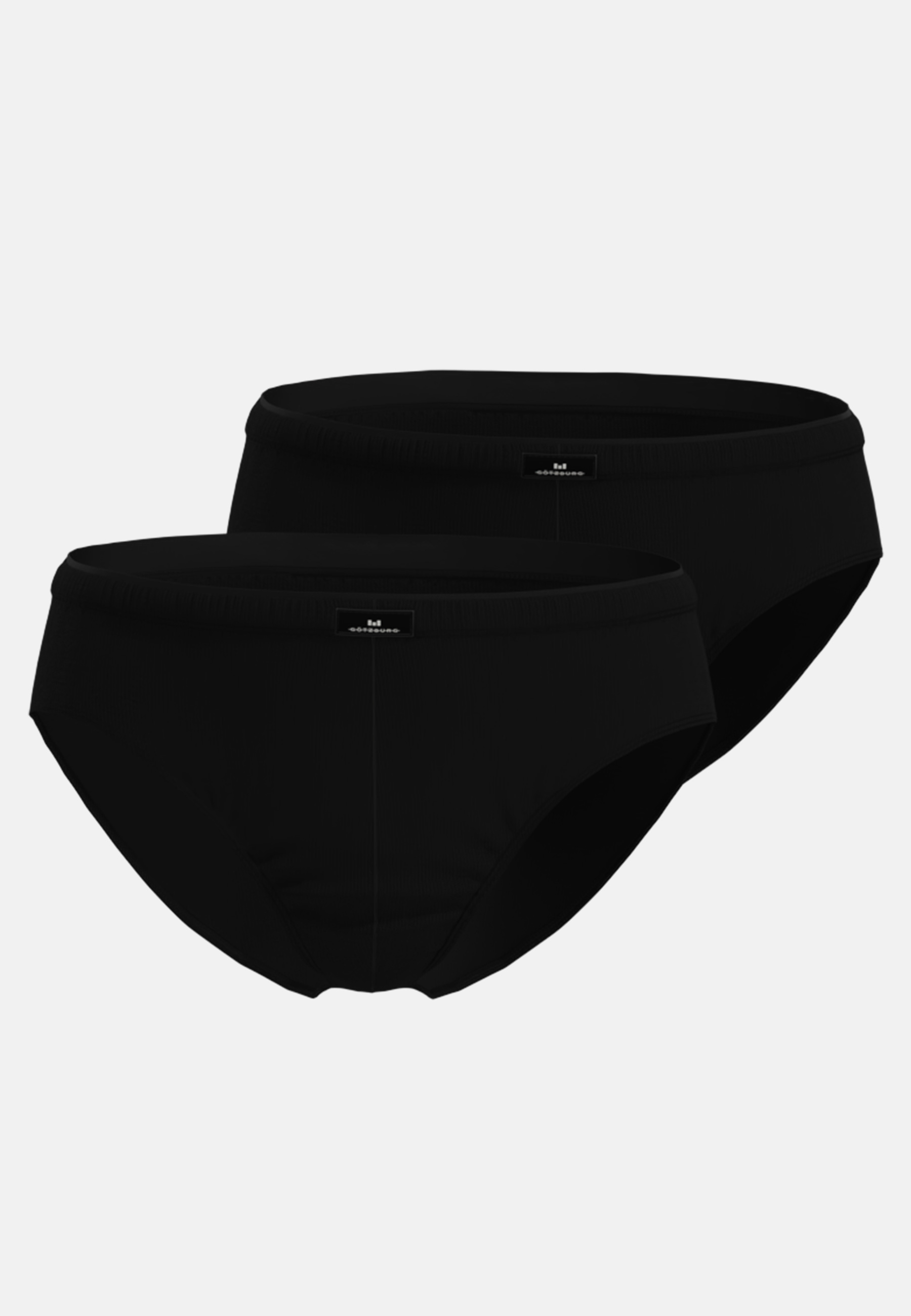 GÖTZBURG Herren Slip schwarz uni 2er Pack