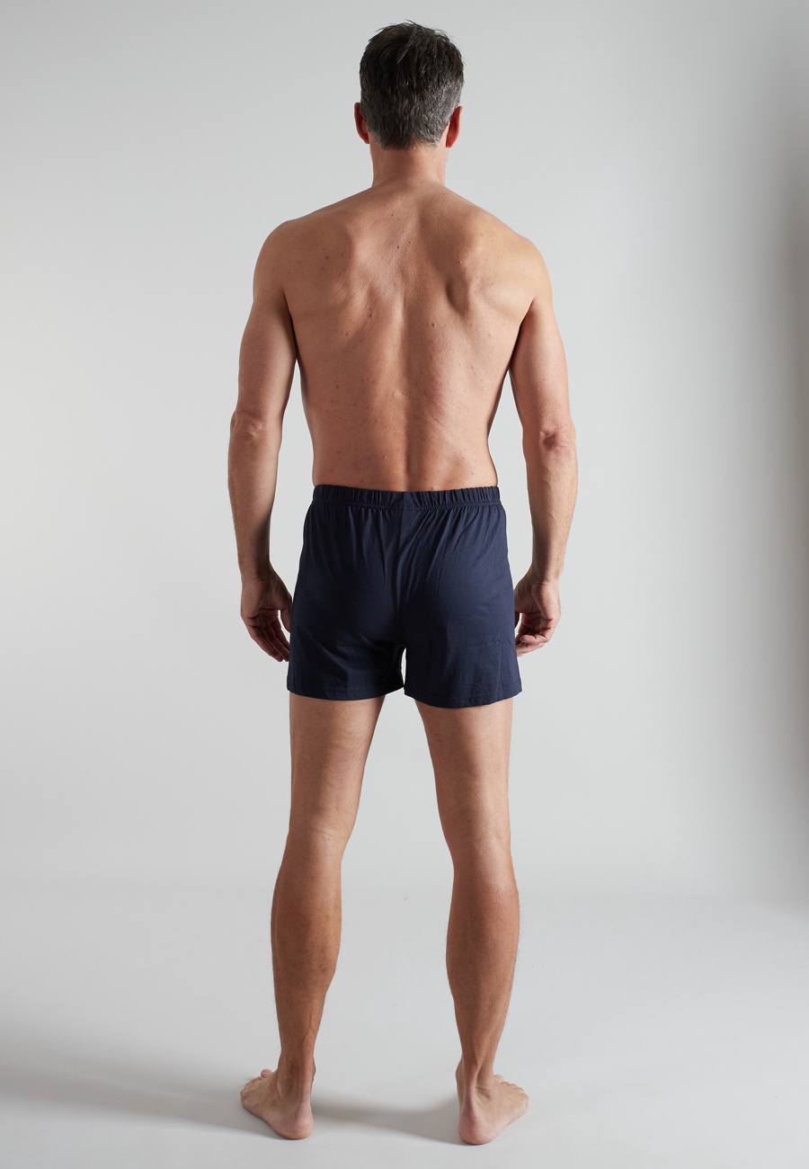 GÖTZBURG Herren Boxershort blau uni 2er Pack