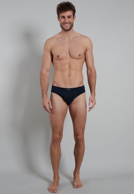 Herren Sport-Slip blau uni 3er Pack