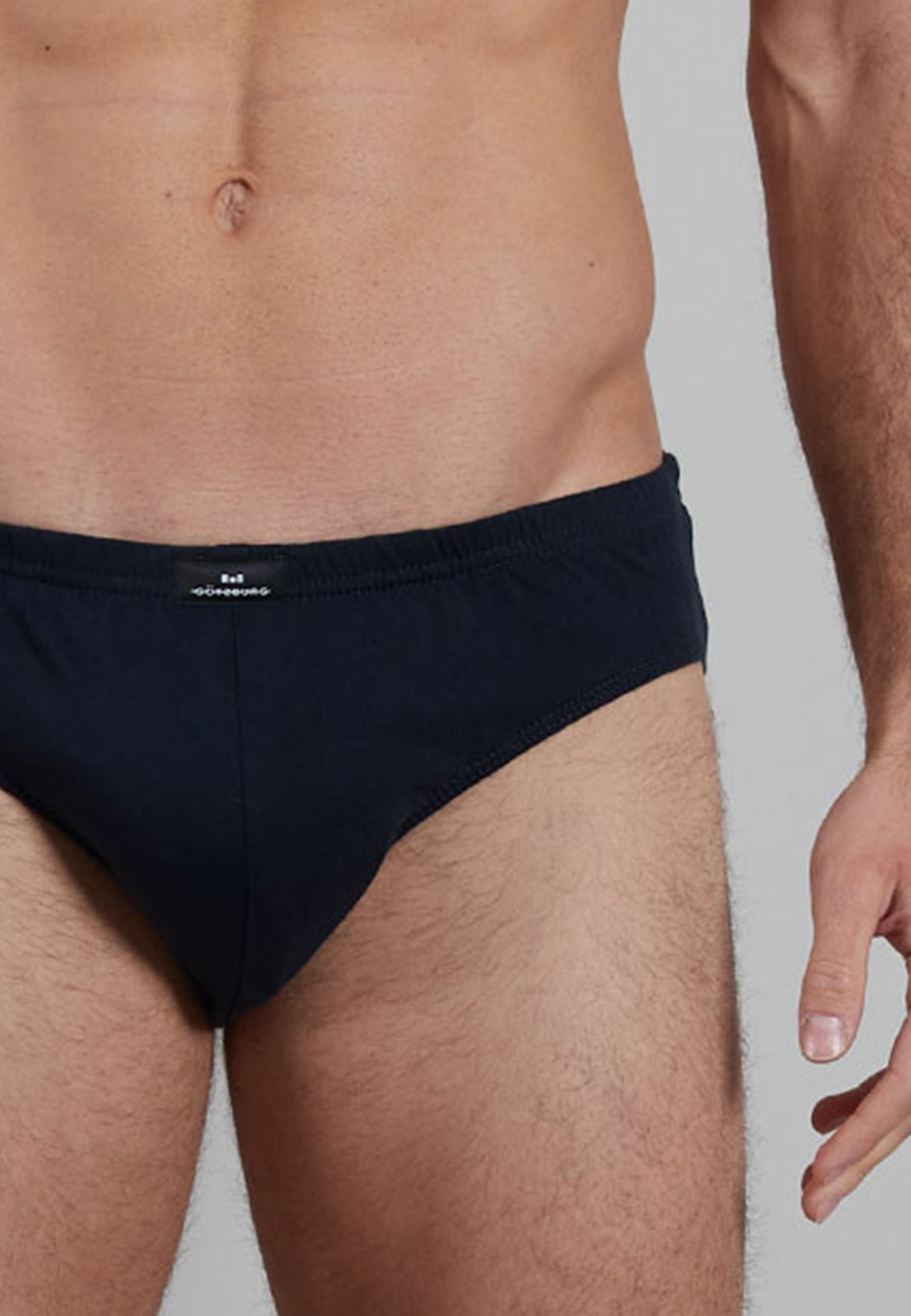 Herren Sport-Slip blau uni 3er Pack