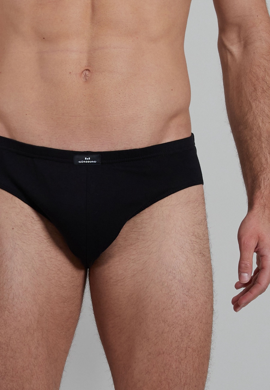 Herren Sport-Slip schwarz uni 3er Pack