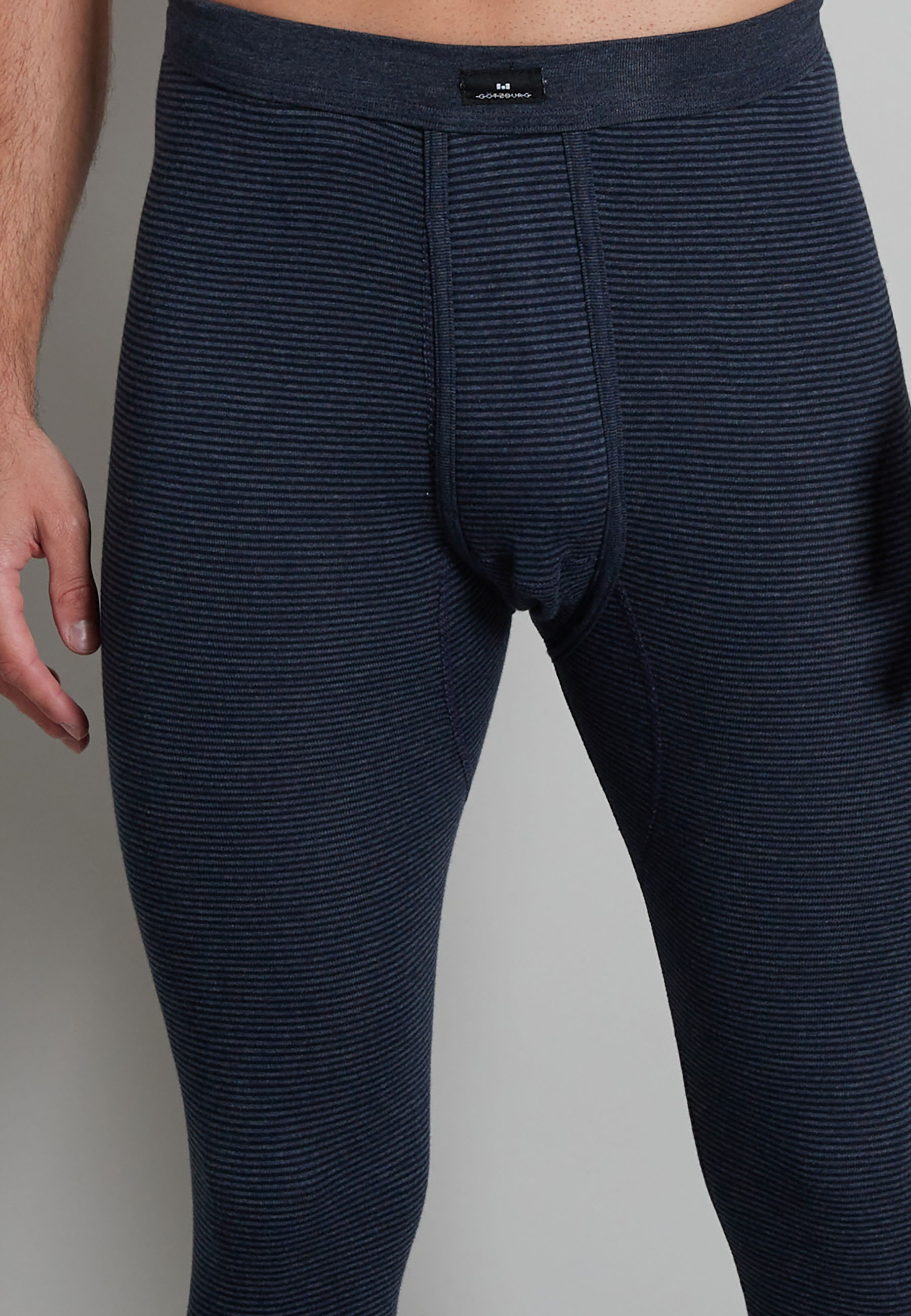 GÖTZBURG Herren lange Unterhose  quergestreift 1er Pack